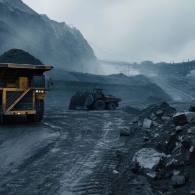 coal mining at a solitary truck mining equipment stock videos & royaltyfree footage, in the style of creative commons attribution, jessica drossin, haroon mirza, francesco guardi --ar 128:59 --v 6 Job ID: de38e71d-2905-4d0e-9de5-3798acef62e2