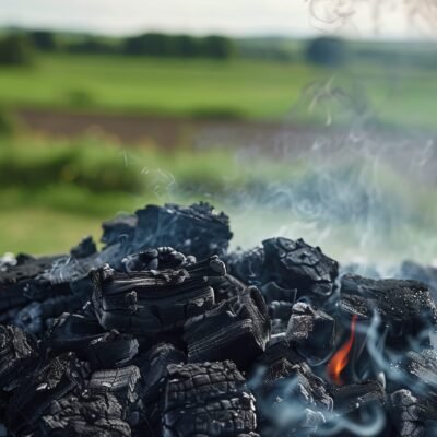 view-fiery-burning-charcoal